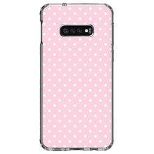 DistinctInk® Clear Shockproof Hybrid Case for Apple iPhone / Samsung Galaxy / Google Pixel - Pink & White Polka Dot Pattern