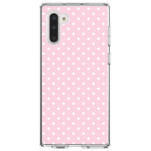 DistinctInk® Clear Shockproof Hybrid Case for Apple iPhone / Samsung Galaxy / Google Pixel - Pink & White Polka Dot Pattern