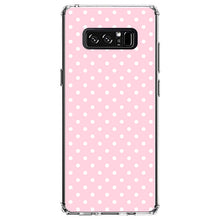 DistinctInk® Clear Shockproof Hybrid Case for Apple iPhone / Samsung Galaxy / Google Pixel - Pink & White Polka Dot Pattern