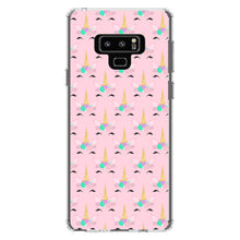 DistinctInk® Clear Shockproof Hybrid Case for Apple iPhone / Samsung Galaxy / Google Pixel - Pastel Unicorn Pattern - Pink Purple Black