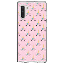 DistinctInk® Clear Shockproof Hybrid Case for Apple iPhone / Samsung Galaxy / Google Pixel - Pastel Unicorn Pattern - Pink Purple Black