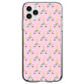 Pastel Unicorn Pattern, Pink Purple Black Clear Shockproof iPhone Case