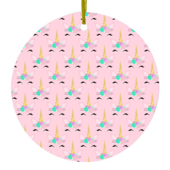 Pink Purple Black Ceramic Ornament