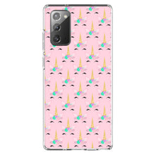 DistinctInk® Clear Shockproof Hybrid Case for Apple iPhone / Samsung Galaxy / Google Pixel - Pastel Unicorn Pattern - Pink Purple Black