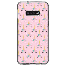 DistinctInk® Clear Shockproof Hybrid Case for Apple iPhone / Samsung Galaxy / Google Pixel - Pastel Unicorn Pattern - Pink Purple Black