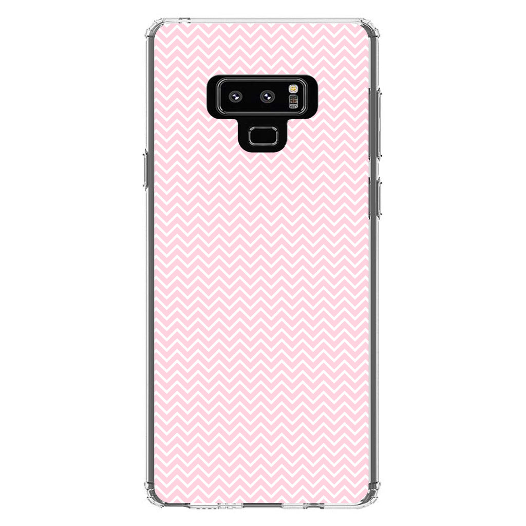 Pink & White Thin Chevron Pattern Clear Shockproof iPhone Case, view 11