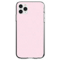 Pink & White Thin Chevron Pattern Clear Shockproof iPhone Case