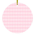 Pink Diamond Pattern Ceramic Ornament