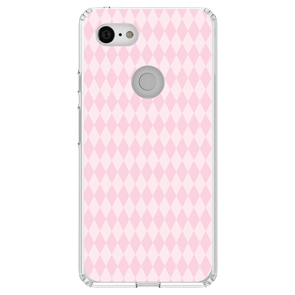 Pink Diamond Pattern Clear Shockproof iPhone Case, view 21