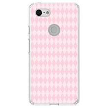 DistinctInk® Clear Shockproof Hybrid Case for Apple iPhone / Samsung Galaxy / Google Pixel - Pink Diamond Pattern