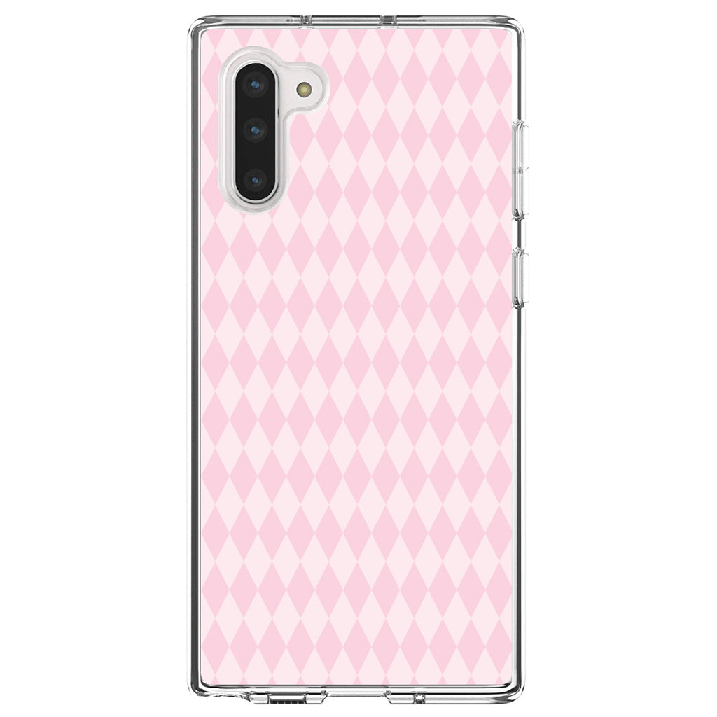 Pink Diamond Pattern Clear Shockproof iPhone Case, view 9