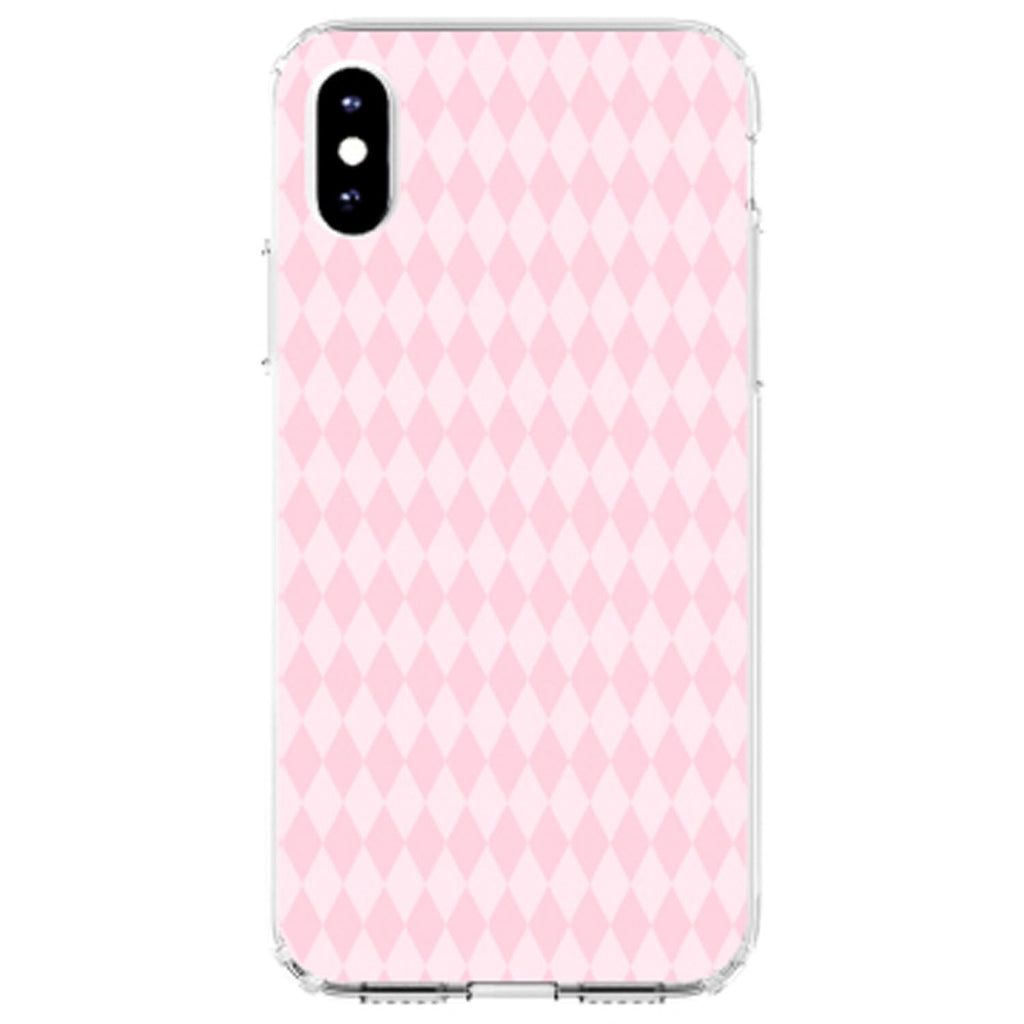 Pink Diamond Pattern Clear Shockproof iPhone Case, view 4