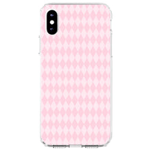 DistinctInk® Clear Shockproof Hybrid Case for Apple iPhone / Samsung Galaxy / Google Pixel - Pink Diamond Pattern