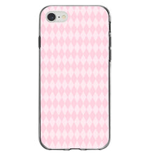 DistinctInk® Clear Shockproof Hybrid Case for Apple iPhone / Samsung Galaxy / Google Pixel - Pink Diamond Pattern