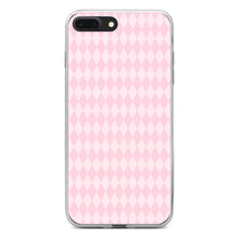 DistinctInk® Clear Shockproof Hybrid Case for Apple iPhone / Samsung Galaxy / Google Pixel - Pink Diamond Pattern