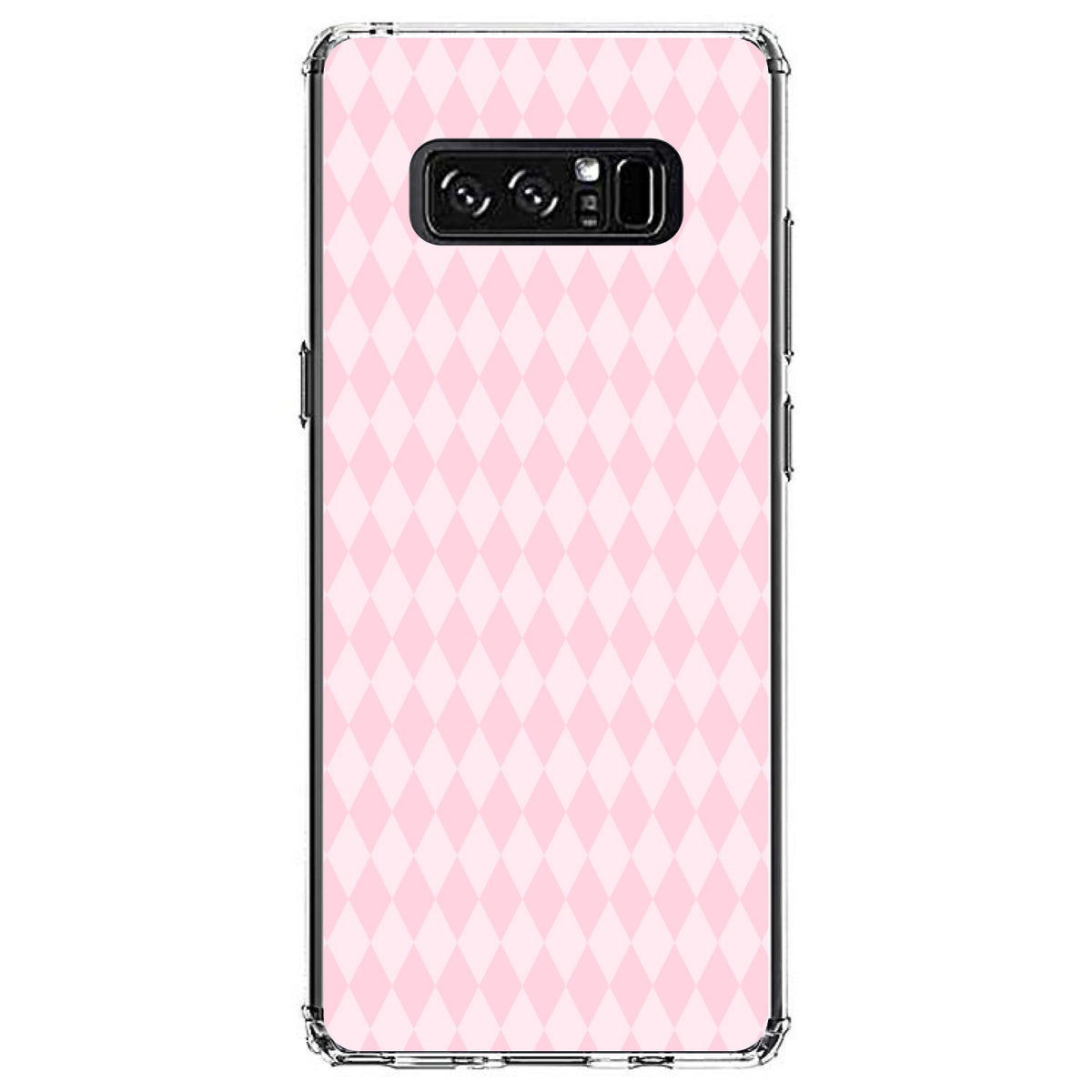Pink Diamond Pattern Clear Shockproof iPhone Case, view 12