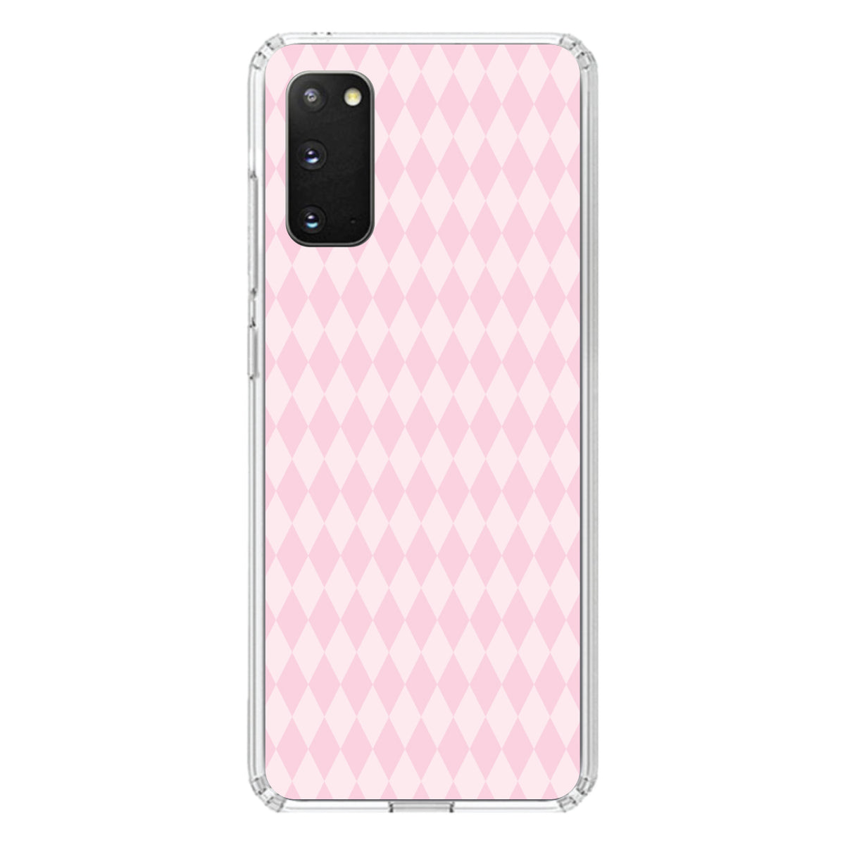 Pink Diamond Pattern Clear Shockproof iPhone Case, view 14