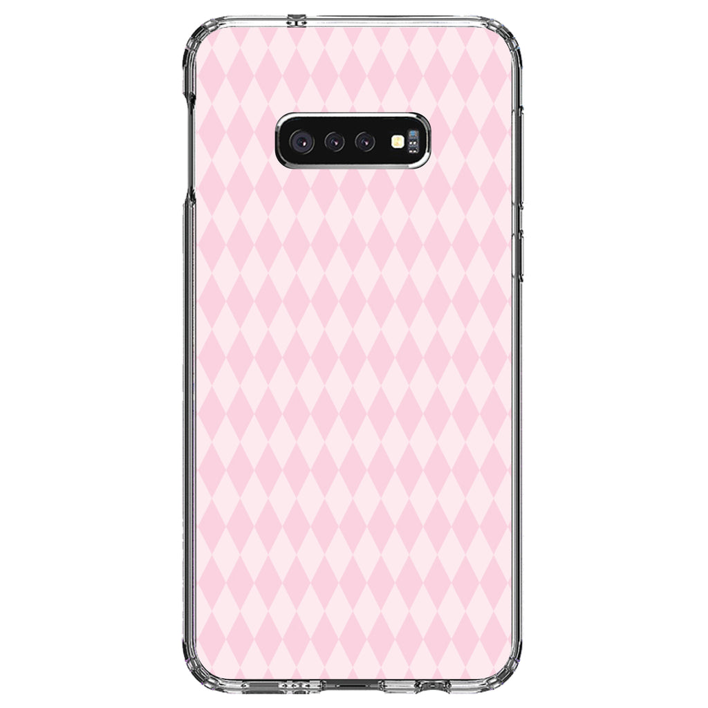 Pink Diamond Pattern Clear Shockproof iPhone Case, view 18