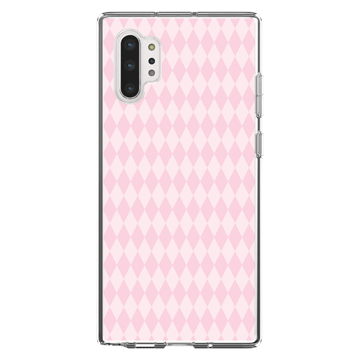 Pink Diamond Pattern Clear Shockproof iPhone Case, view 10