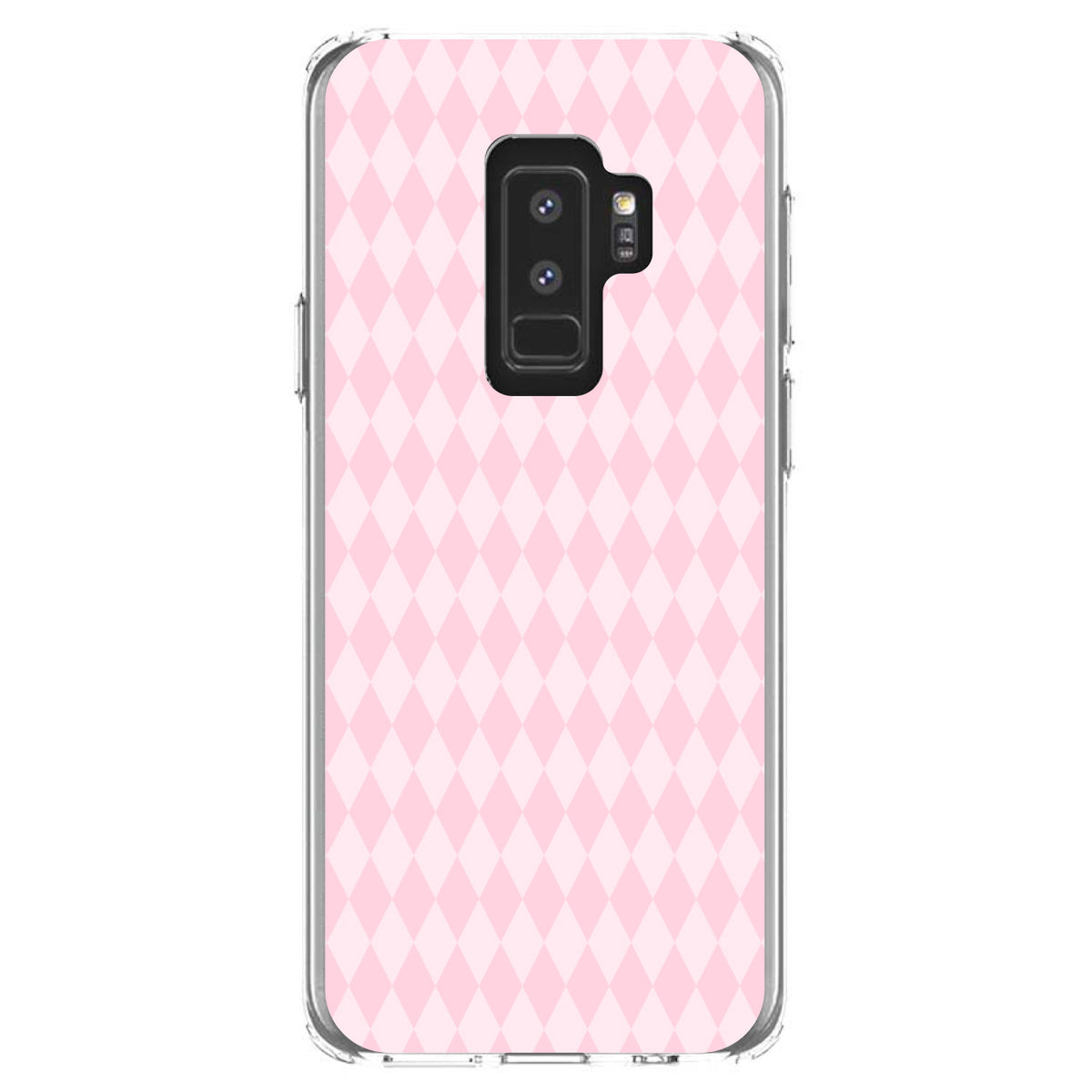 Pink Diamond Pattern Clear Shockproof iPhone Case, view 20