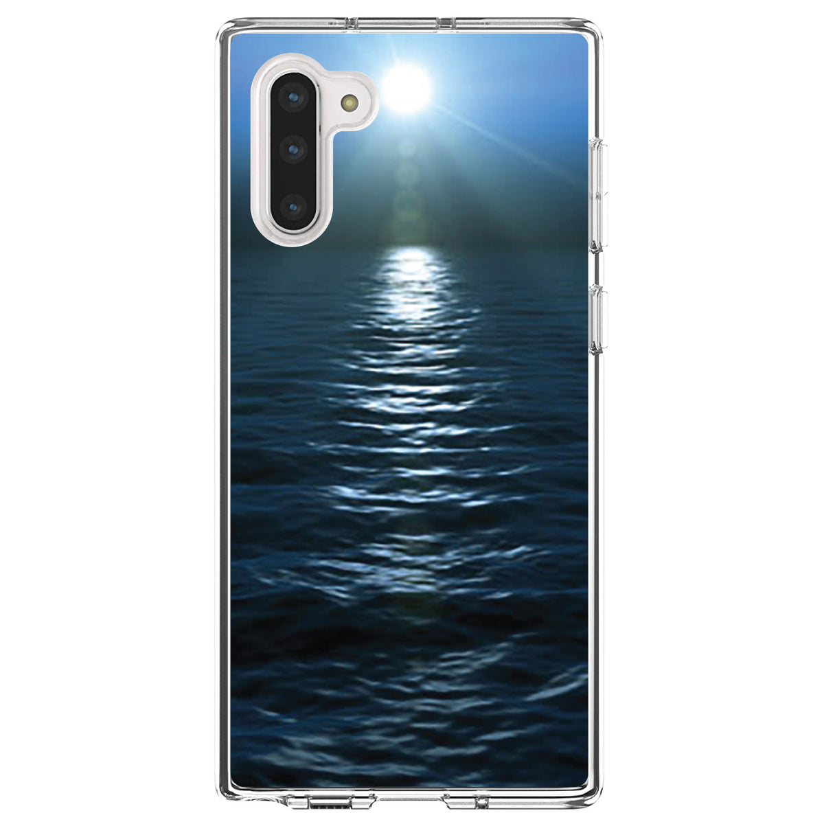 Blue Water Ocean Horizon Clear Shockproof iPhone Case, view 9
