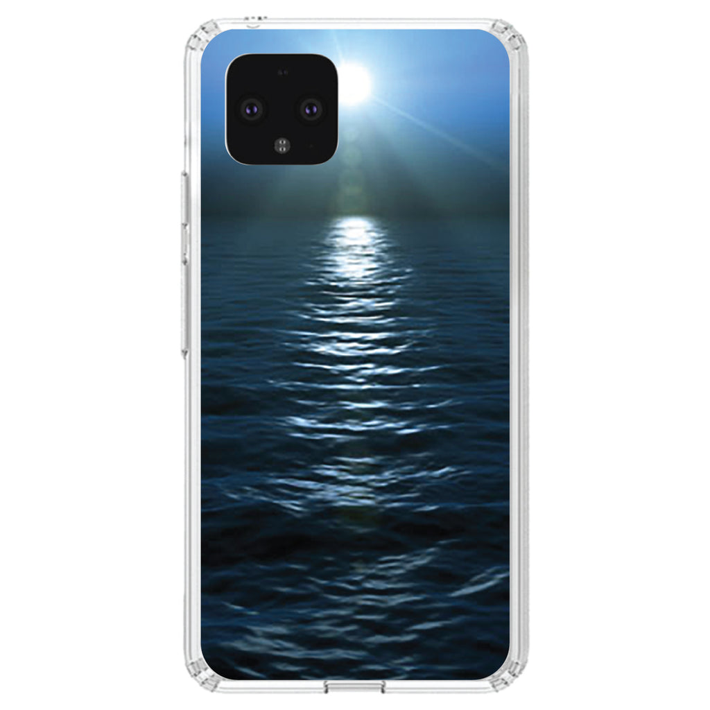 Blue Water Ocean Horizon Clear Shockproof iPhone Case, view 24