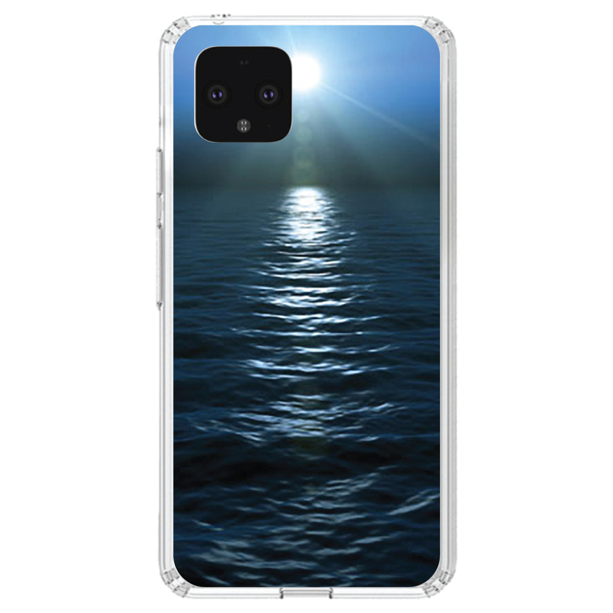 Blue Water Ocean Horizon Clear Shockproof iPhone Case, view 24