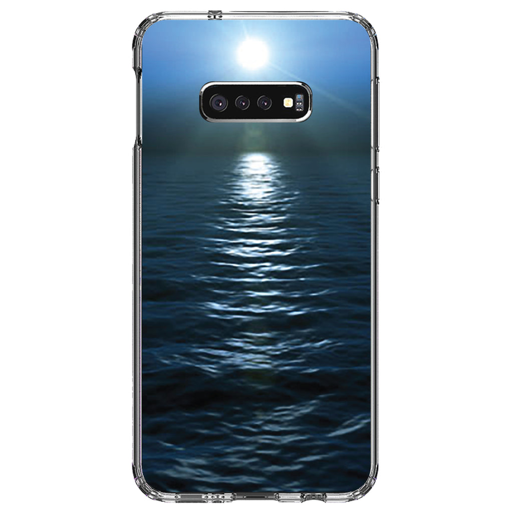 Blue Water Ocean Horizon Clear Shockproof iPhone Case, view 18