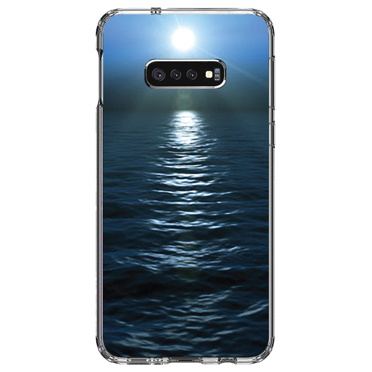 Blue Water Ocean Horizon Clear Shockproof iPhone Case, view 18