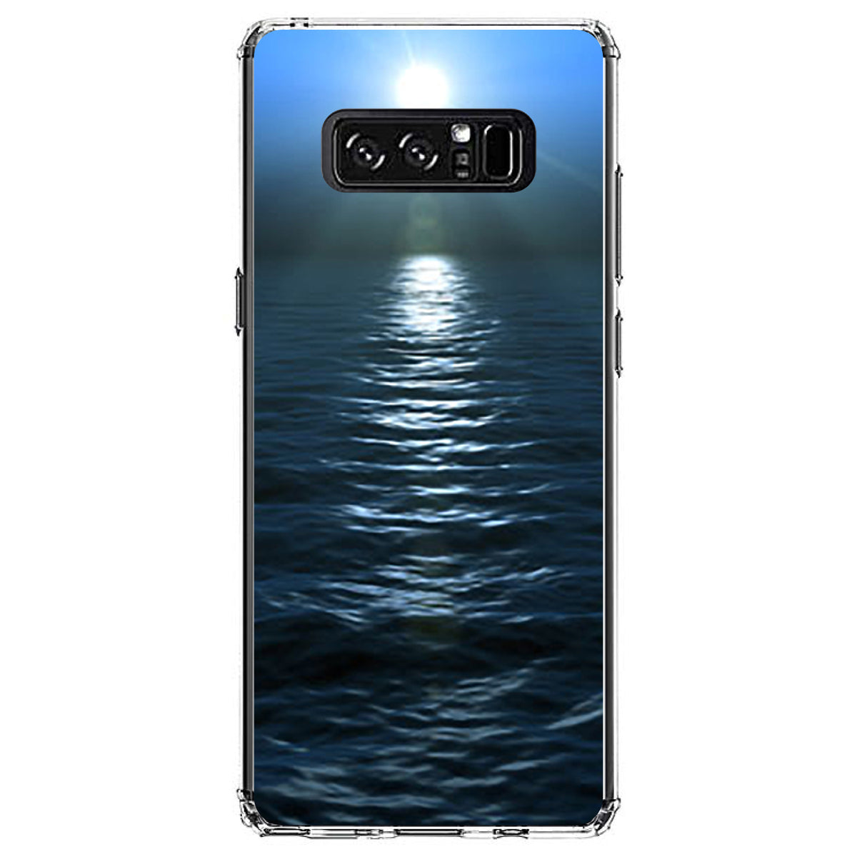 Blue Water Ocean Horizon Clear Shockproof iPhone Case, view 12