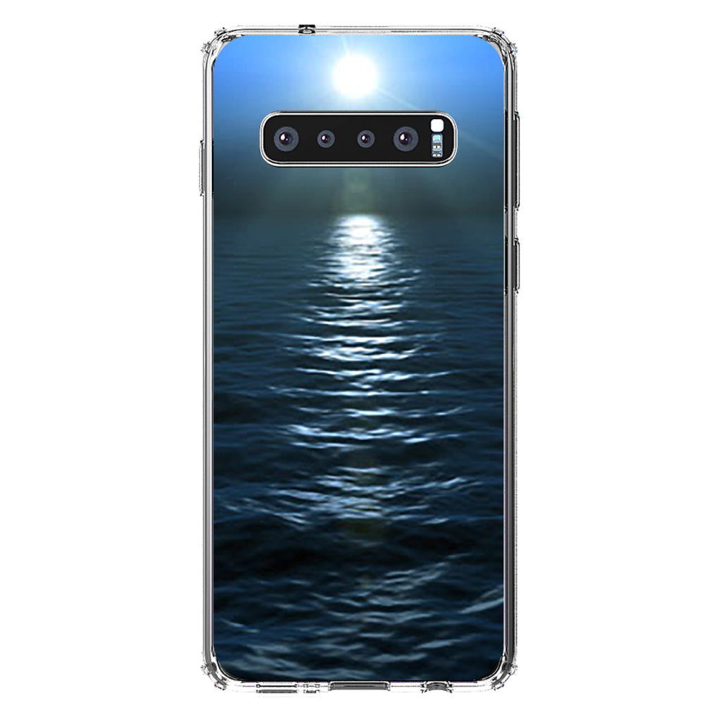 Blue Water Ocean Horizon Clear Shockproof iPhone Case, view 16