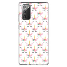 DistinctInk® Clear Shockproof Hybrid Case for Apple iPhone / Samsung Galaxy / Google Pixel - Pastel Unicorn Pattern - White Pink Black