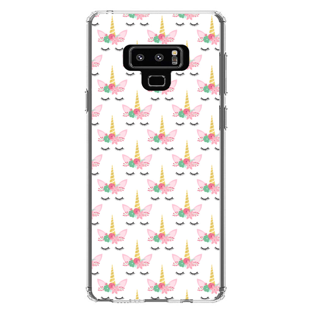 Pastel Unicorn Pattern, White Pink Black Clear Shockproof iPhone Case, view 11