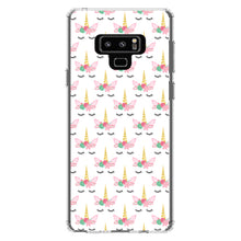 DistinctInk® Clear Shockproof Hybrid Case for Apple iPhone / Samsung Galaxy / Google Pixel - Pastel Unicorn Pattern - White Pink Black