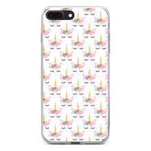 DistinctInk® Clear Shockproof Hybrid Case for Apple iPhone / Samsung Galaxy / Google Pixel - Pastel Unicorn Pattern - White Pink Black