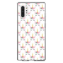 DistinctInk® Clear Shockproof Hybrid Case for Apple iPhone / Samsung Galaxy / Google Pixel - Pastel Unicorn Pattern - White Pink Black