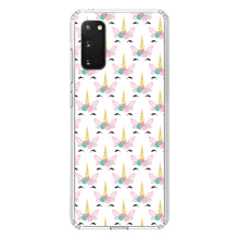 DistinctInk® Clear Shockproof Hybrid Case for Apple iPhone / Samsung Galaxy / Google Pixel - Pastel Unicorn Pattern - White Pink Teal
