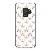 DistinctInk® Clear Shockproof Hybrid Case for Apple iPhone / Samsung Galaxy / Google Pixel - Pastel Unicorn Pattern - White Pink Teal