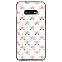 DistinctInk® Clear Shockproof Hybrid Case for Apple iPhone / Samsung Galaxy / Google Pixel - Pastel Unicorn Pattern - White Pink Teal