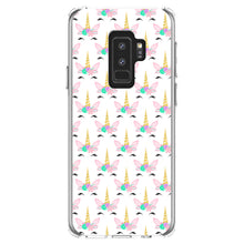 DistinctInk® Clear Shockproof Hybrid Case for Apple iPhone / Samsung Galaxy / Google Pixel - Pastel Unicorn Pattern - White Pink Teal