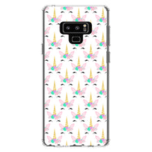 DistinctInk® Clear Shockproof Hybrid Case for Apple iPhone / Samsung Galaxy / Google Pixel - Pastel Unicorn Pattern - White Pink Teal