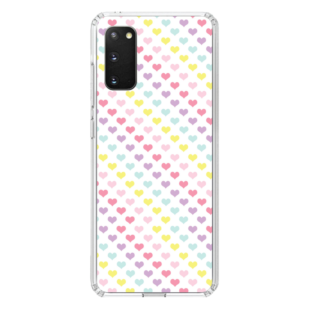 Rainbow Hearts Diagonal Pattern Clear Shockproof iPhone Case, view 14