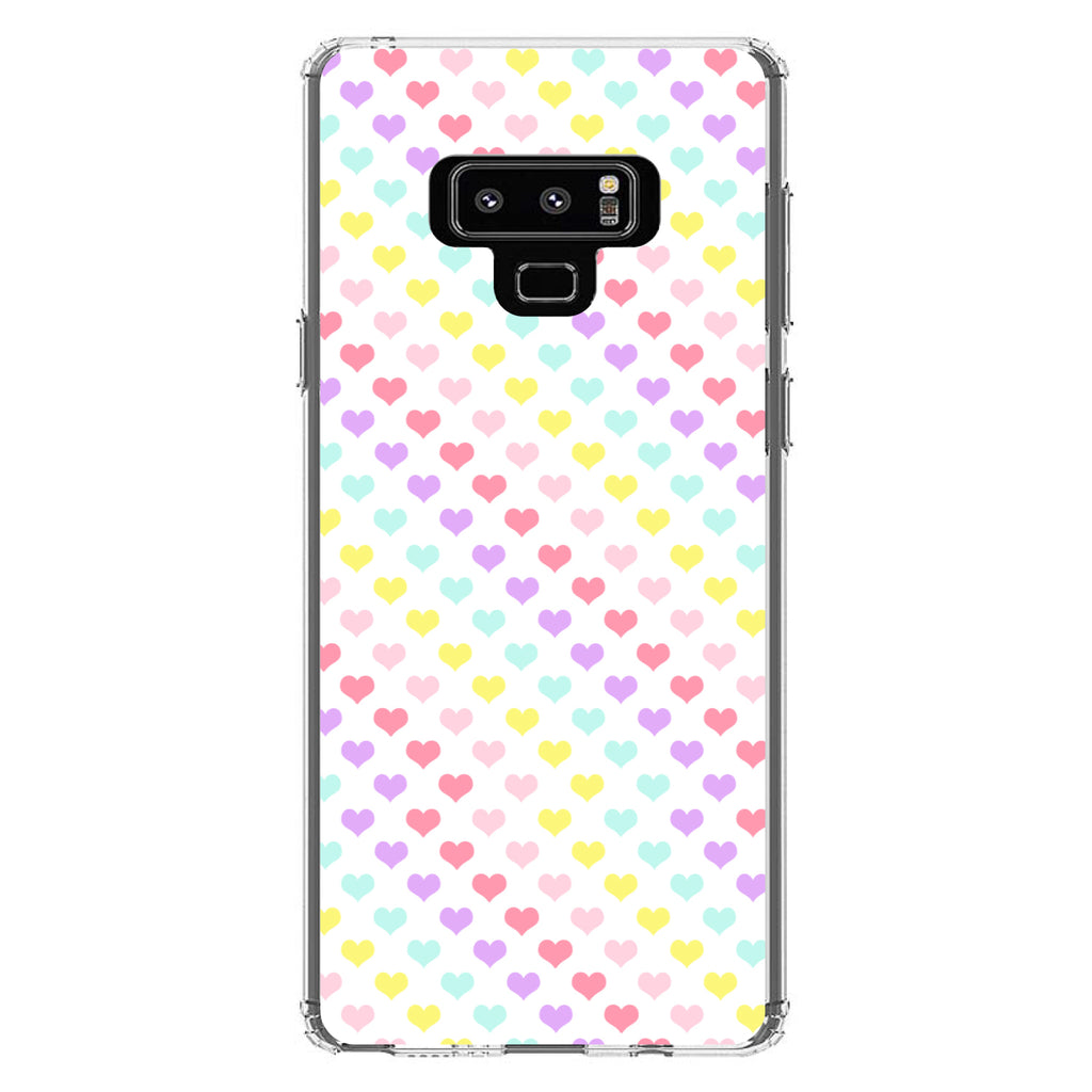 Rainbow Hearts Diagonal Pattern Clear Shockproof iPhone Case, view 11