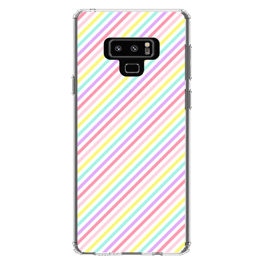 Rainbow Diagonal Stripes Pattern Clear Shockproof iPhone Case, view 11