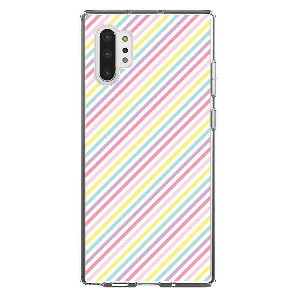 Rainbow Diagonal Stripes Pattern Clear Shockproof iPhone Case, view 10