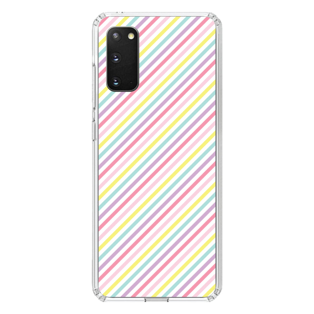 Rainbow Diagonal Stripes Pattern Clear Shockproof iPhone Case, view 14