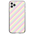 Rainbow Diagonal Stripes Pattern Clear Shockproof iPhone Case
