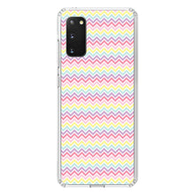 DistinctInk® Clear Shockproof Hybrid Case for Apple iPhone / Samsung Galaxy / Google Pixel - Rainbow Chevron Stripes Pattern