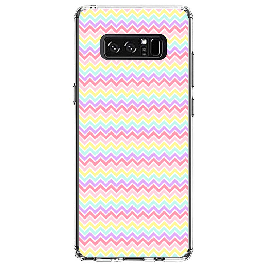 Rainbow Chevron Stripes Pattern Clear Shockproof iPhone Case, view 12