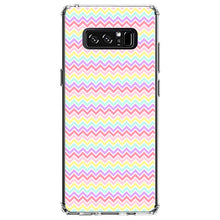 DistinctInk® Clear Shockproof Hybrid Case for Apple iPhone / Samsung Galaxy / Google Pixel - Rainbow Chevron Stripes Pattern